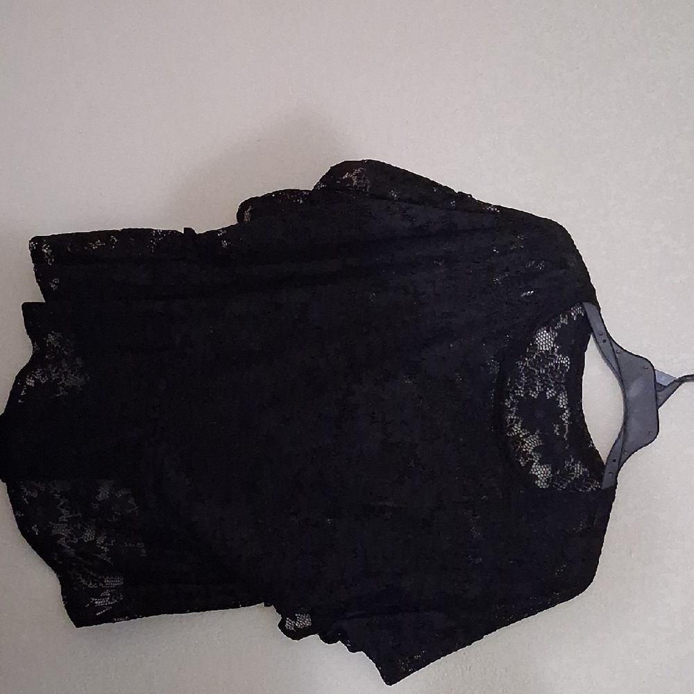 Terra & Sky Black Lace Blouse